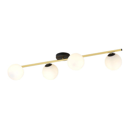 Deckenleuchte Radiance 4 in Schwarz, Gold, Weiß, 4-flammig