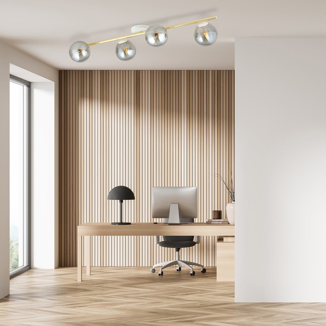 Deckenleuchte Radiance 4 in Weiß, Gold, Graphit, 4-flammig
