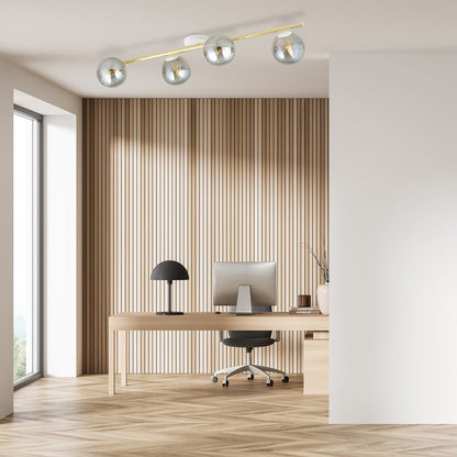 Deckenleuchte Radiance 4 in Weiß, Gold, Graphit, 4-flammig