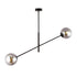 Deckenleuchte Trace 2 in Schwarz, Graphit, 2-flammig