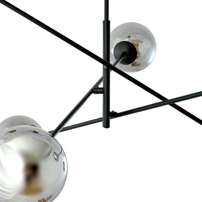 Deckenleuchte Trace 6 in Schwarz, Graphit, 6-flammig