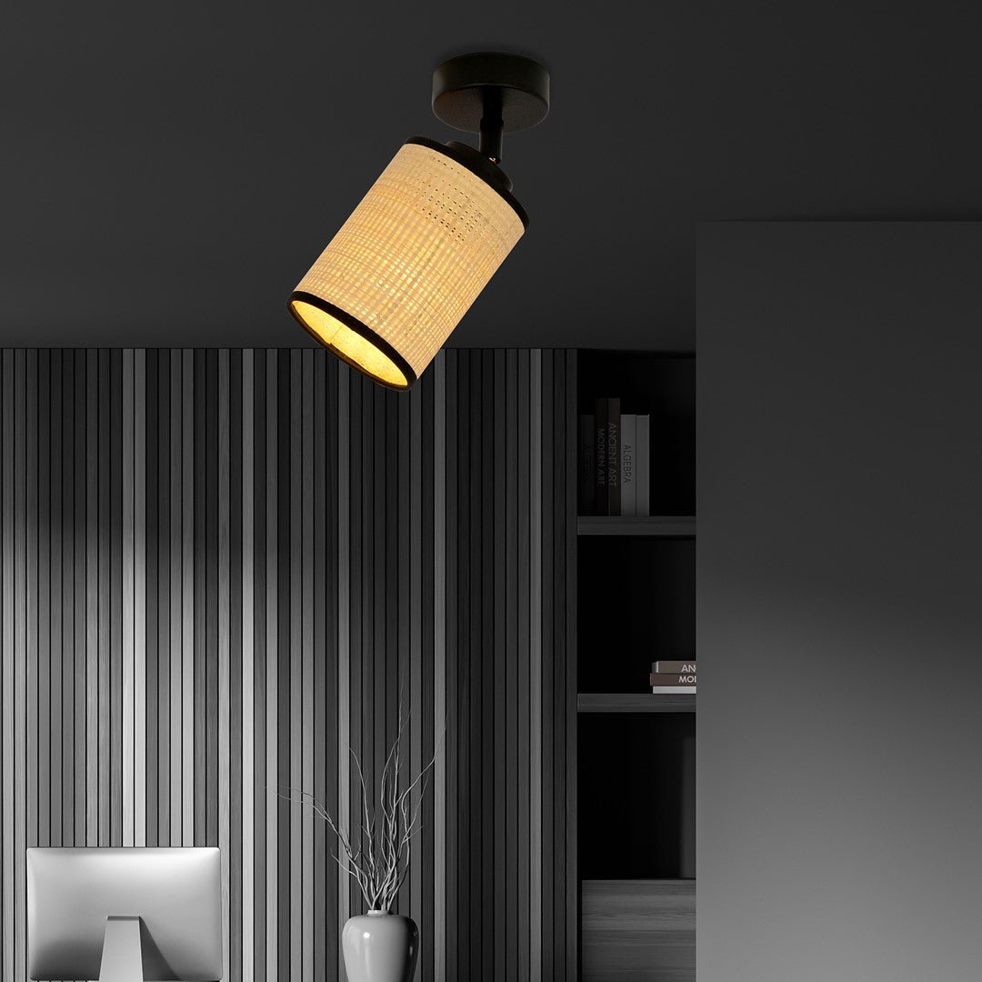 Deckenleuchte Tranquil 1 in Schwarz, Braun, 1-flammig