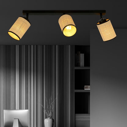 Deckenleuchte Tranquil 3 in Schwarz, Braun, 3-flammig