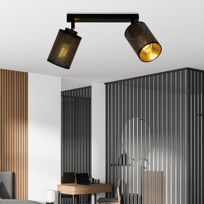 Deckenleuchte Urban 2 in Schwarz, 2-flammig
