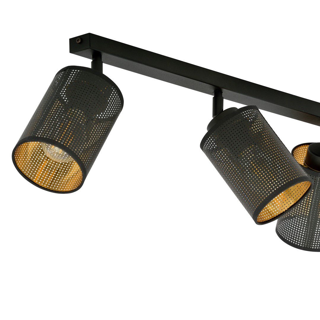 Deckenleuchte Urban 3 in Schwarz, 3-flammig