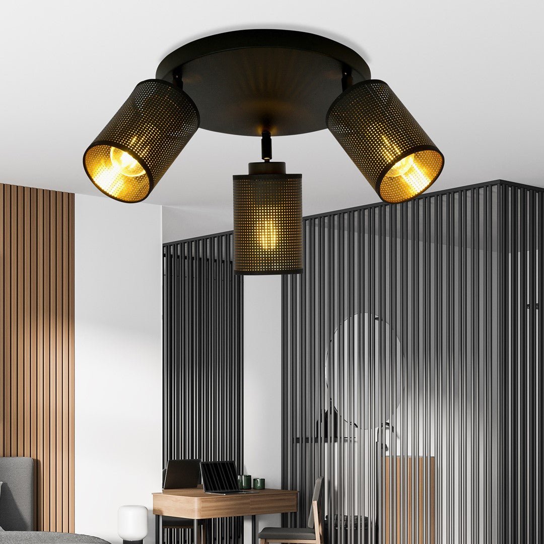 Deckenleuchte Urban 3 Premium in Schwarz, 3-flammig