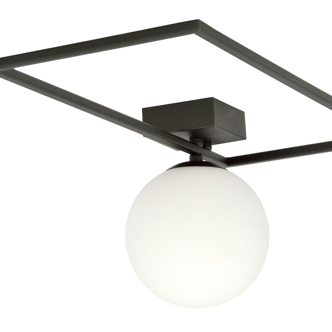 Deckenleuchte Vision 1A in Schwarz, Weiß, 1-flammig