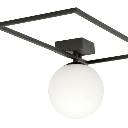 Deckenleuchte Vision 1A in Schwarz, Weiß, 1-flammig