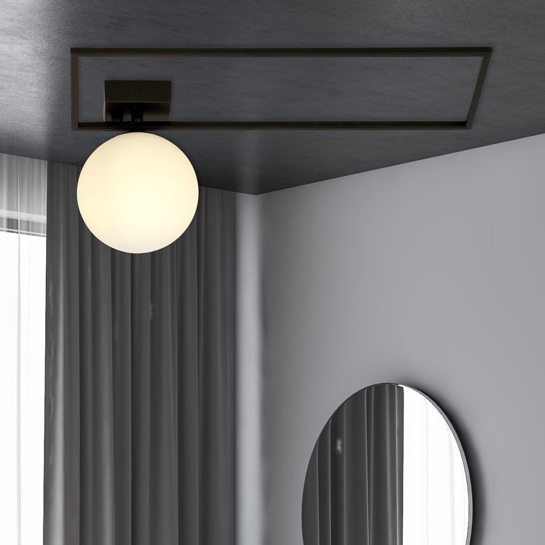 Deckenleuchte Vision 1A in Schwarz, Weiß, 1-flammig