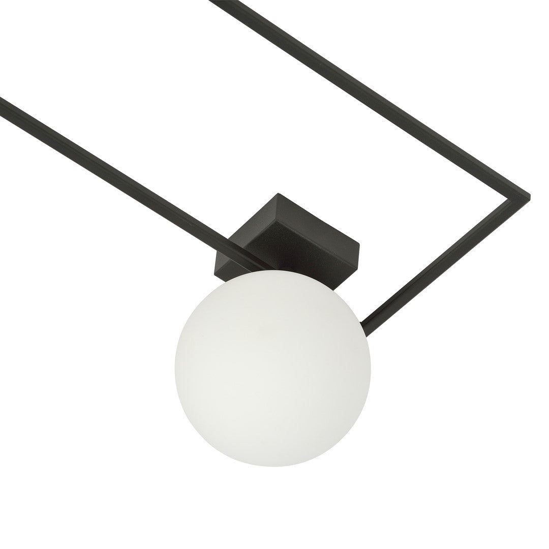 Deckenleuchte Vision 1A in Schwarz, Weiß, 1-flammig