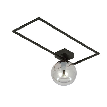 Deckenleuchte Vision 1A in Schwarz, Graphit, 1-flammig