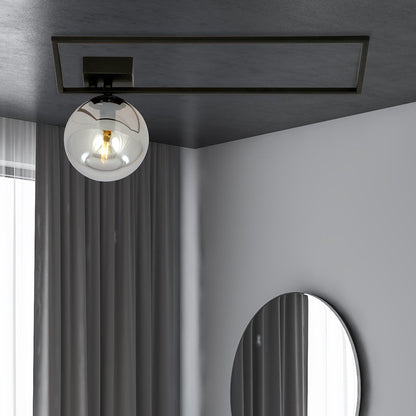 Deckenleuchte Vision 1A in Schwarz, Graphit, 1-flammig