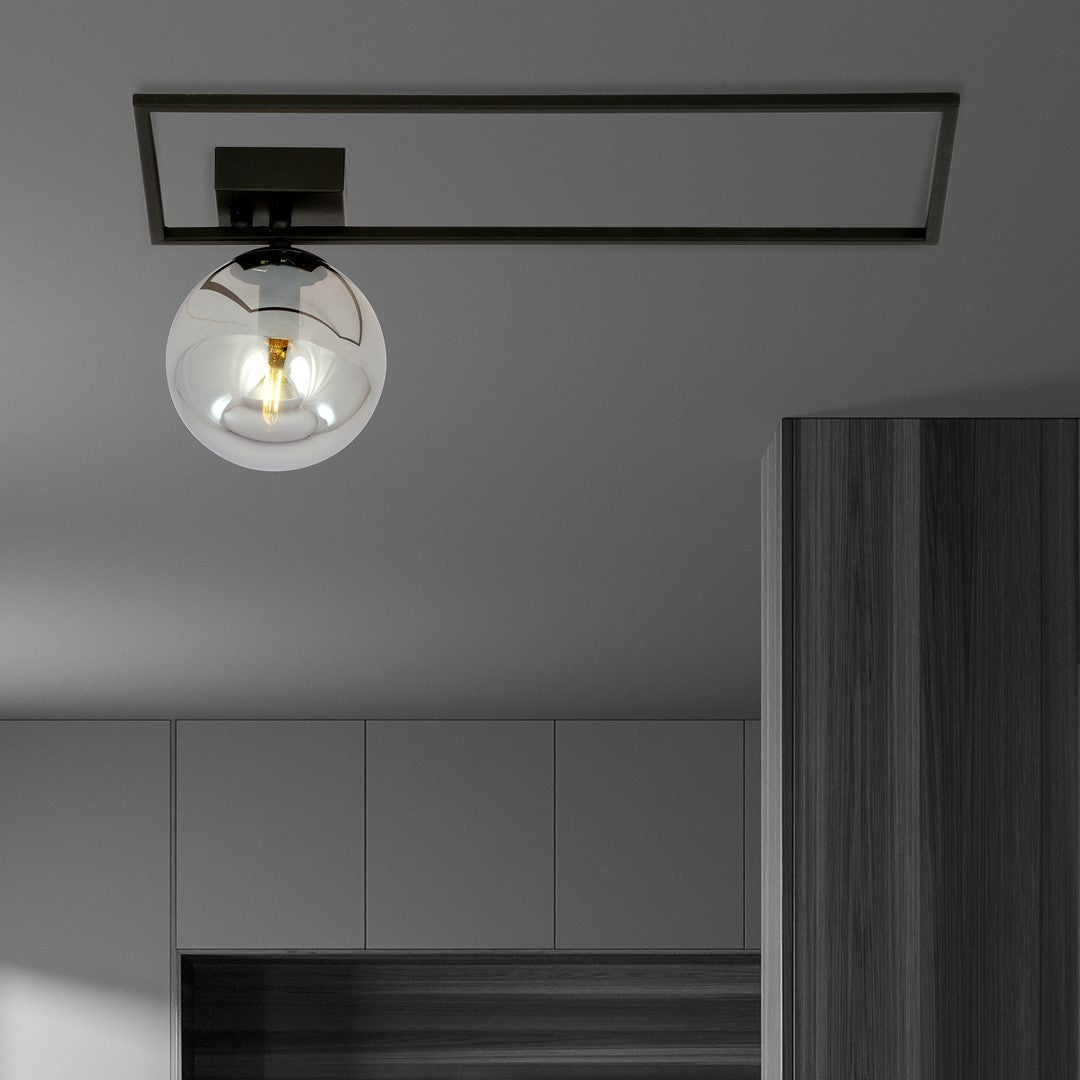 Deckenleuchte Vision 1A in Schwarz, Graphit, 1-flammig