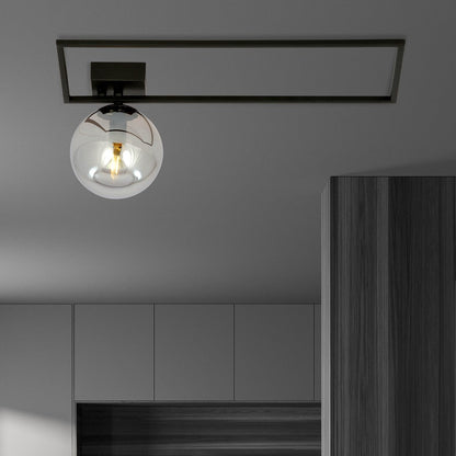 Deckenleuchte Vision 1A in Schwarz, Graphit, 1-flammig