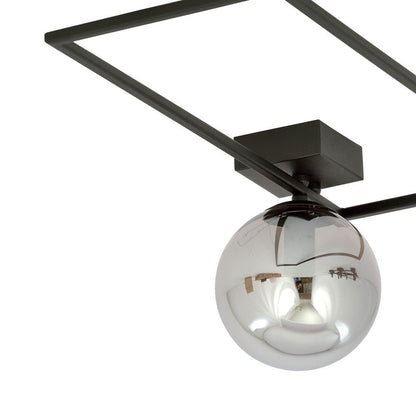 Deckenleuchte Vision 1A in Schwarz, Graphit, 1-flammig