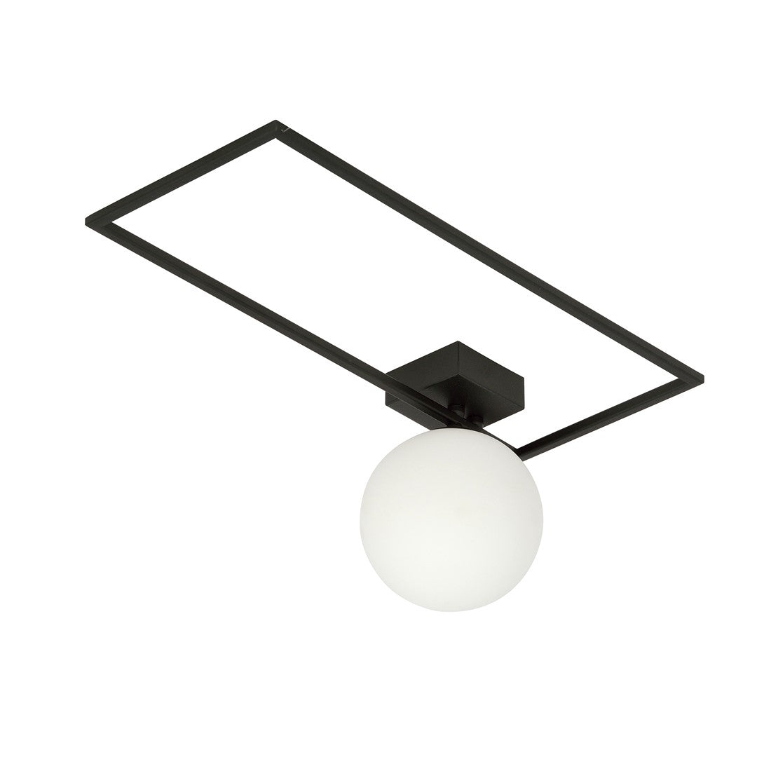 Deckenleuchte Vision 1A in Schwarz, Weiß, 1-flammig