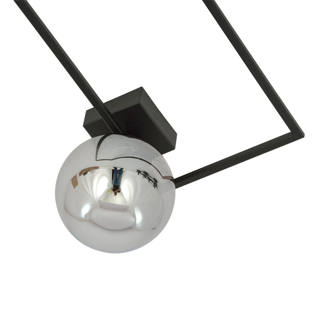 Deckenleuchte Vision 1A in Schwarz, Graphit, 1-flammig