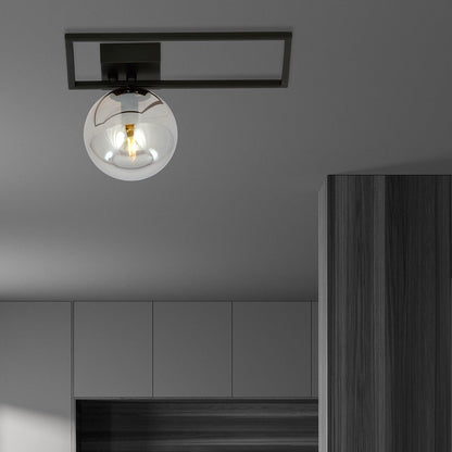 Deckenleuchte Vision 1D in Schwarz, Graphit, 1-flammig