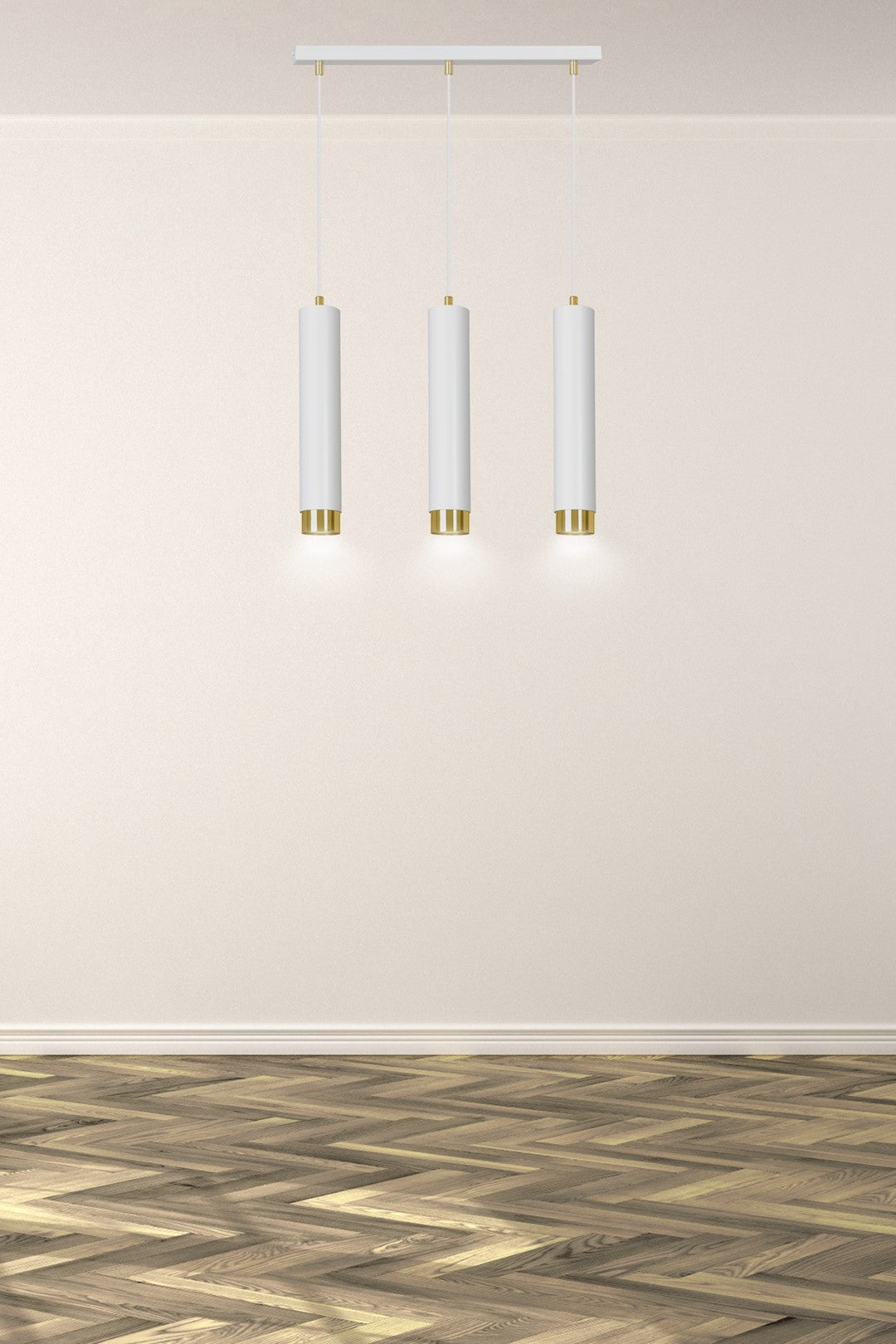 Hängeleuchte Aspire 3 in Weiß, Gold, 3-flammig
