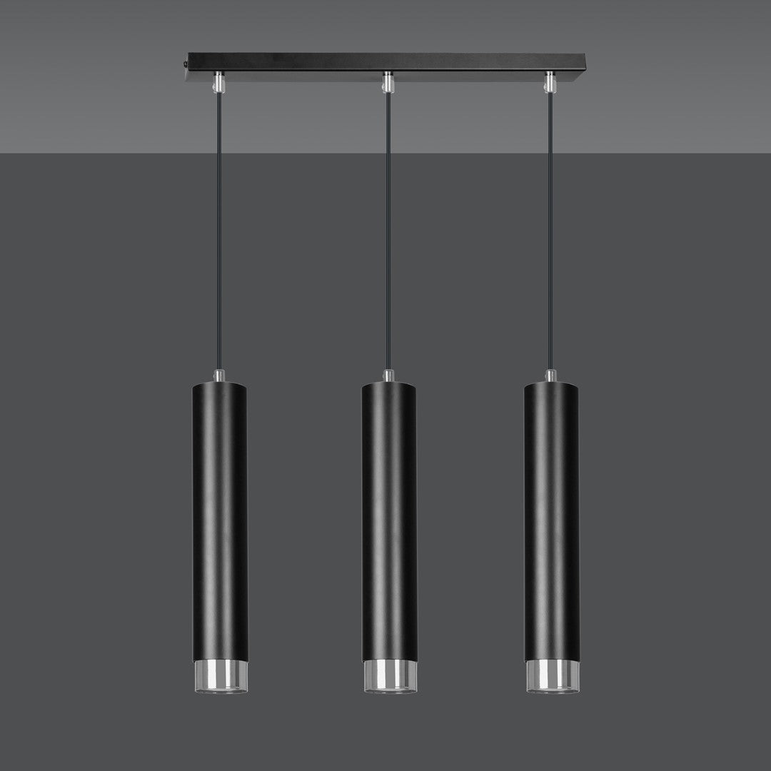 Hängeleuchte Aspire 3 in Schwarz, Silber, 3-flammig