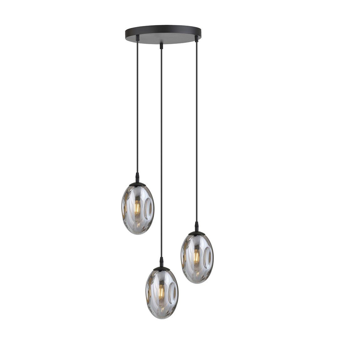Hängeleuchte Celestial 3 Premium in Schwarz, Graphit, 3-flammig