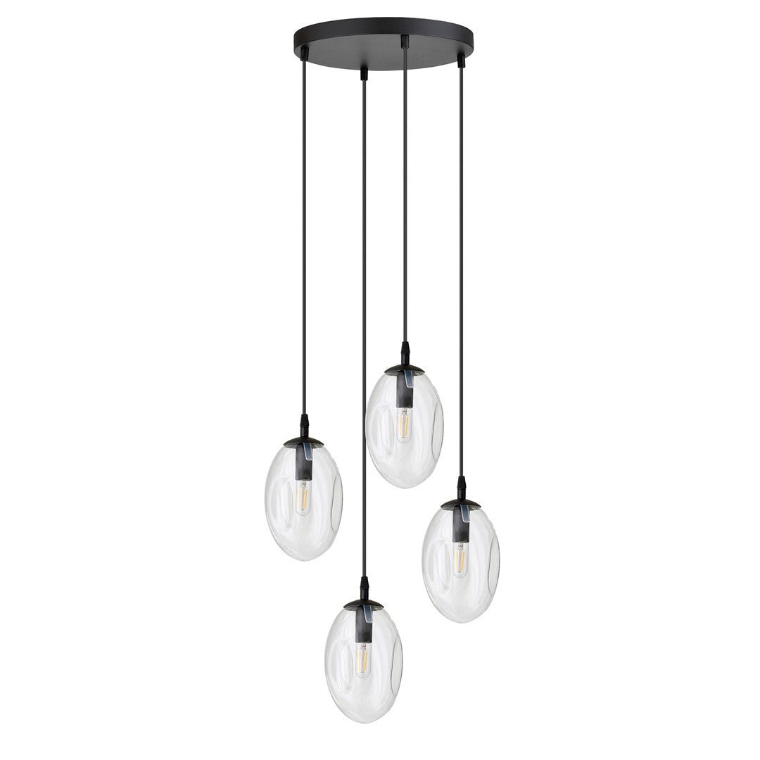 Hängeleuchte Celestial 4 Premium in Schwarz, 4-flammig
