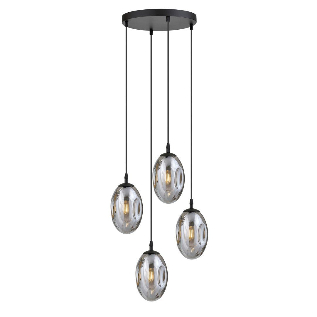 Hängeleuchte Celestial 4 Premium in Schwarz, Graphit, 4-flammig