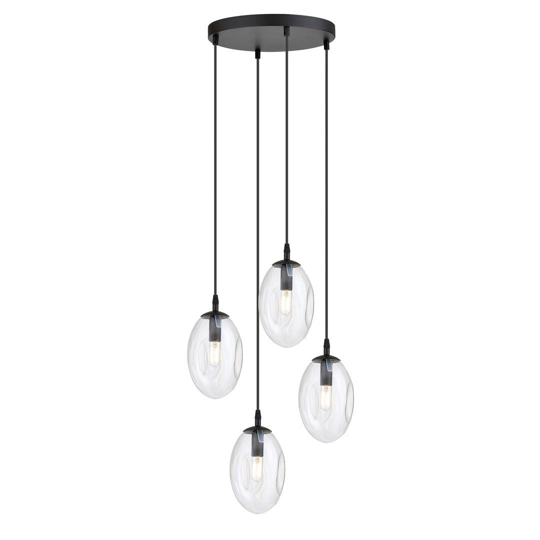 Hängeleuchte Celestial 4 Premium in Schwarz, 4-flammig