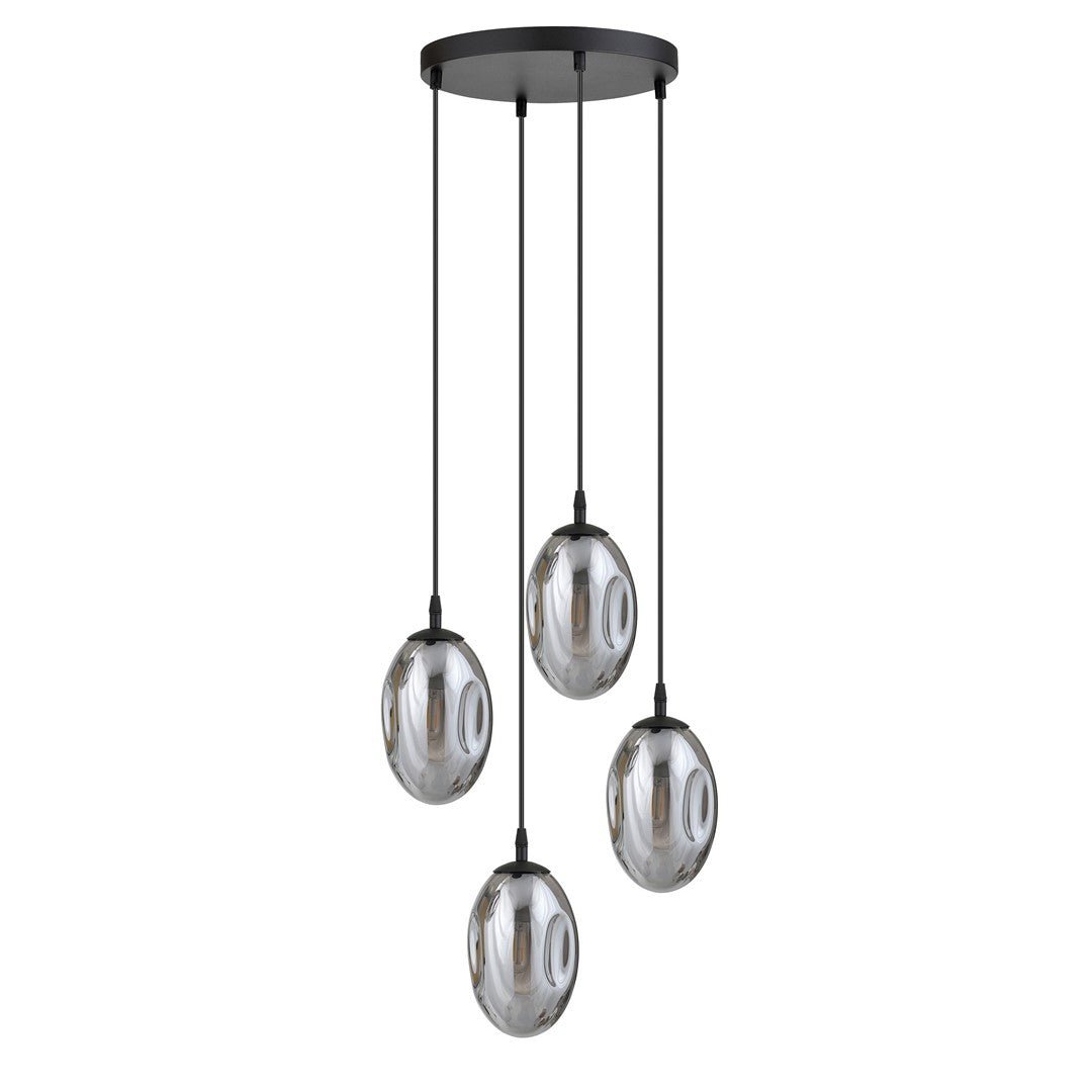 Hängeleuchte Celestial 4 Premium in Schwarz, Graphit, 4-flammig