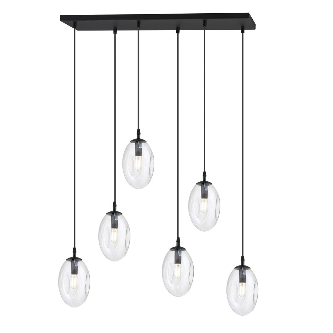 Hängeleuchte Celestial 6 in Schwarz, 6-flammig