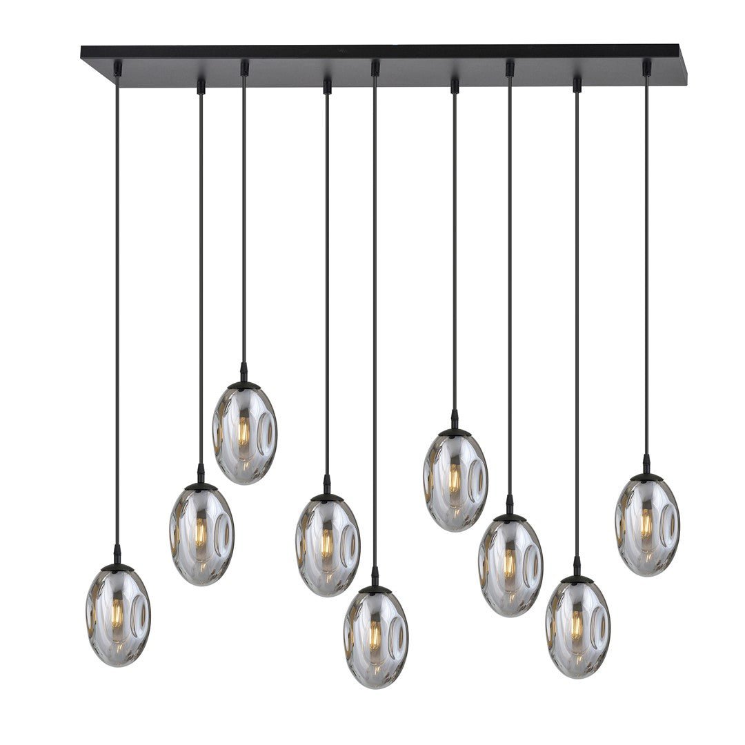 Hängeleuchte Celestial 9 in Schwarz, Graphit, 9-flammig