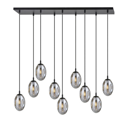 Hängeleuchte Celestial 9 in Schwarz, Graphit, 9-flammig