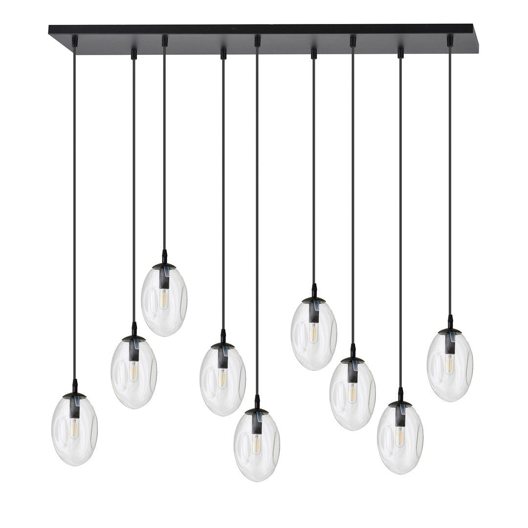 Hängeleuchte Celestial 9 in Schwarz, 9-flammig