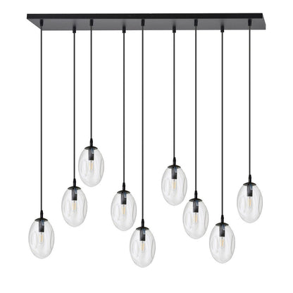 Hängeleuchte Celestial 9 in Schwarz, 9-flammig