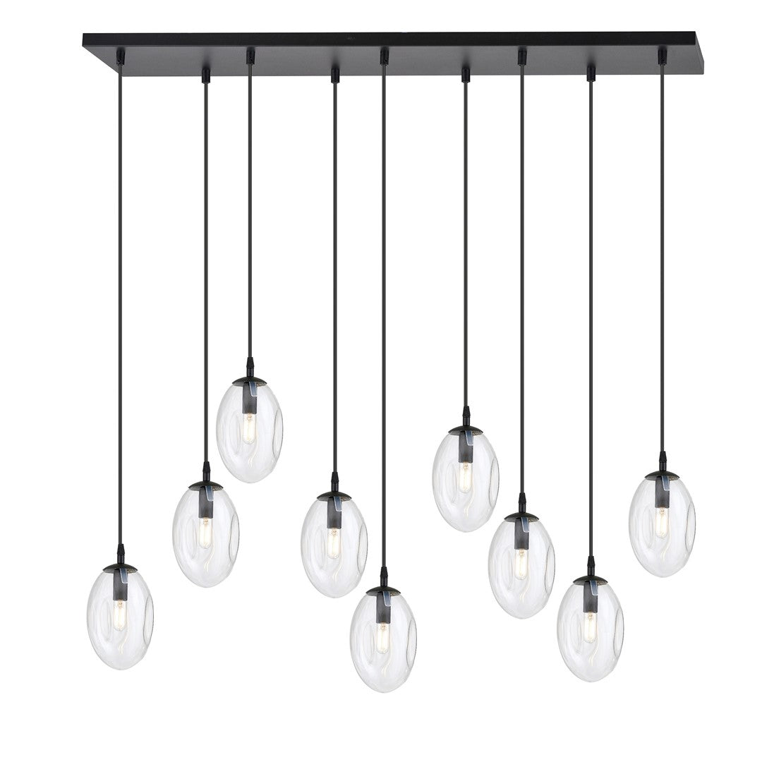 Hängeleuchte Celestial 9 in Schwarz, 9-flammig