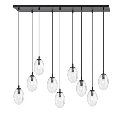Hängeleuchte Celestial 9 in Schwarz, 9-flammig
