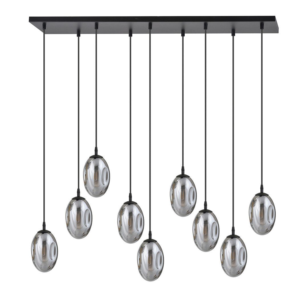 Hängeleuchte Celestial 9 in Schwarz, Graphit, 9-flammig