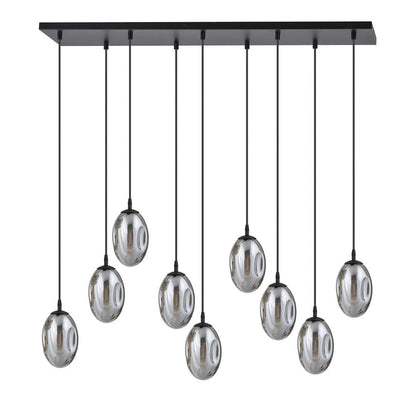 Hängeleuchte Celestial 9 in Schwarz, Graphit, 9-flammig