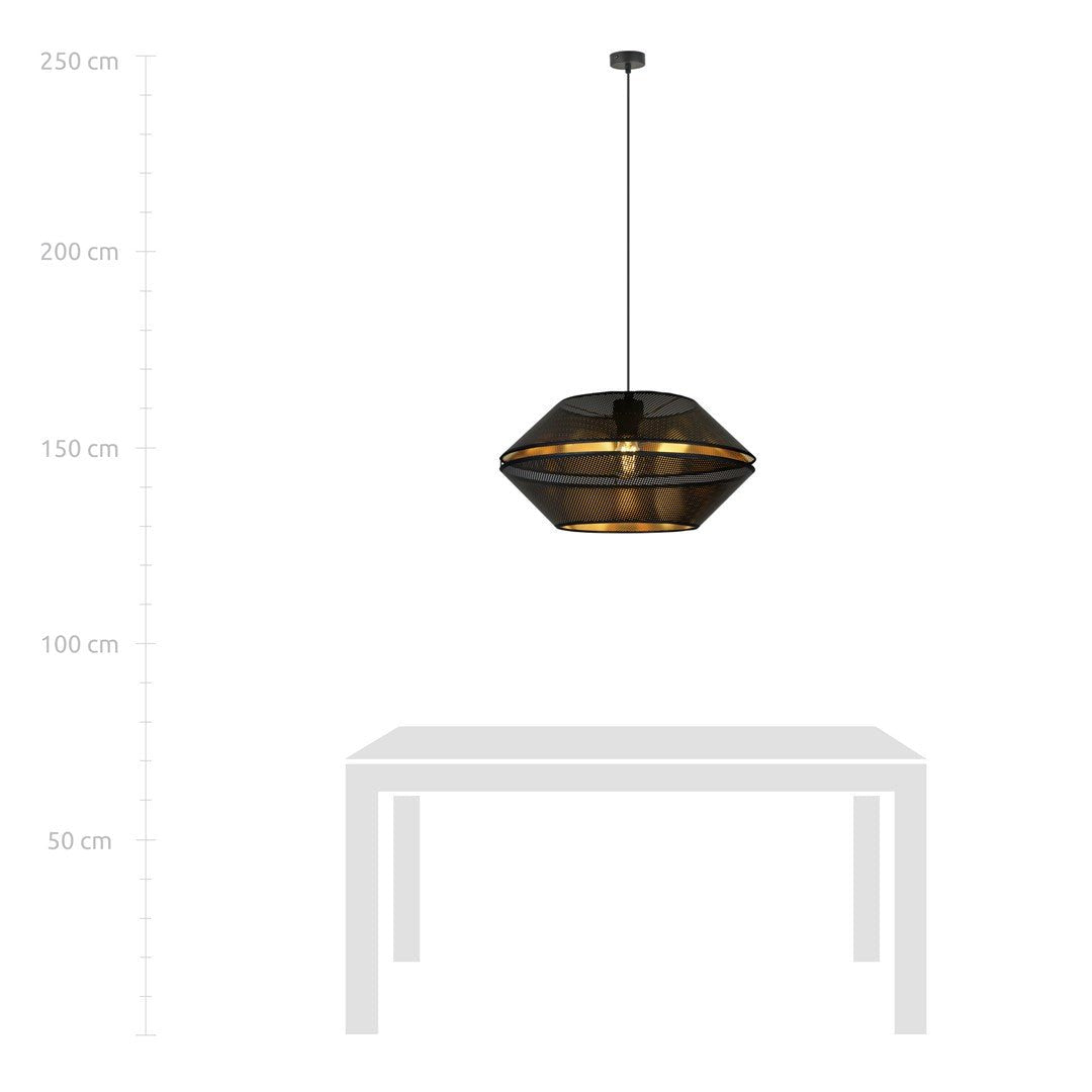 Hängeleuchte Charm 1 in Schwarz, Gold, 1-flammig