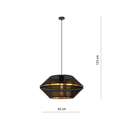 Hängeleuchte Charm 1 in Schwarz, Gold, 1-flammig