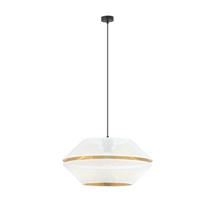 Hängeleuchte Charm 1 in Schwarz, Weiß, Gold, 1-flammig