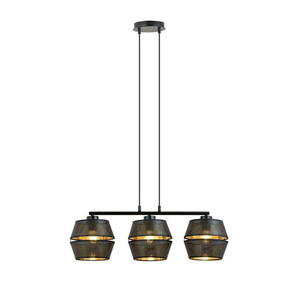 Hängeleuchte Charm 3 in Schwarz, Gold, 3-flammig