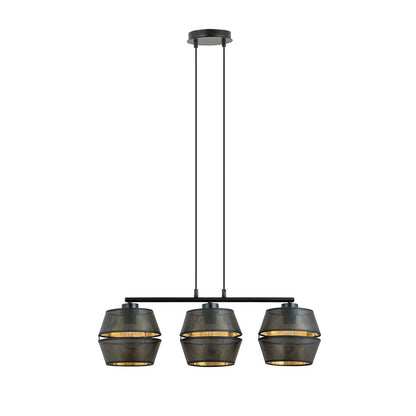 Hängeleuchte Charm 3 in Schwarz, Gold, 3-flammig