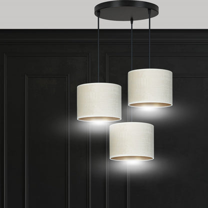 Hängeleuchte Crest 3 Premium in Schwarz, Weiß, 3-flammig