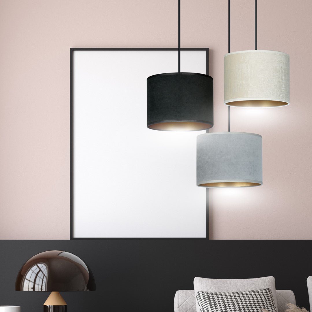 Hängeleuchte Crest 3 Premium in Schwarz, Grau, Weiß, 3-flammig