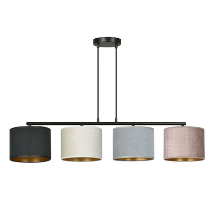 Hängeleuchte Crest 4 in Schwarz, Weiß, Grau, Rosa, 4-flammig