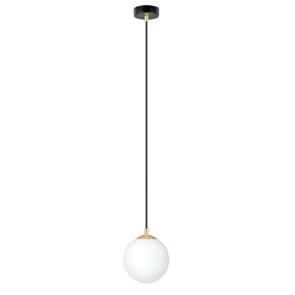 Hängeleuchte Crown 1 in Schwarz, Gold, Weiß, 1-flammig