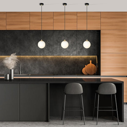 Hängeleuchte Crown 1 in Schwarz, Gold, Weiß, 1-flammig