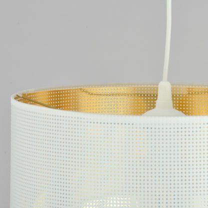 Hängeleuchte Edge 1 in Weiß, Gold, 1-flammig