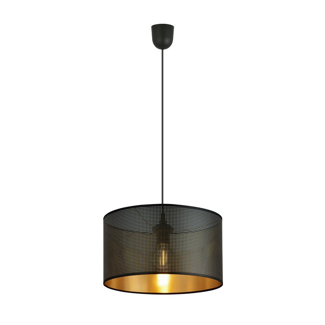 Hängeleuchte Edge 1 in Schwarz, Gold, 1-flammig